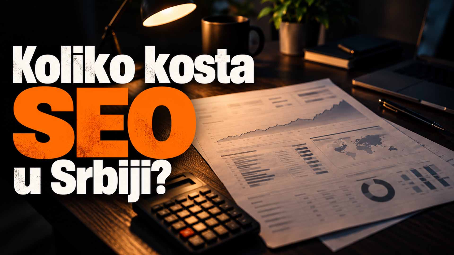 Radni stol sa izveštajem o pozicijama u pretrazi i kalkulatorom