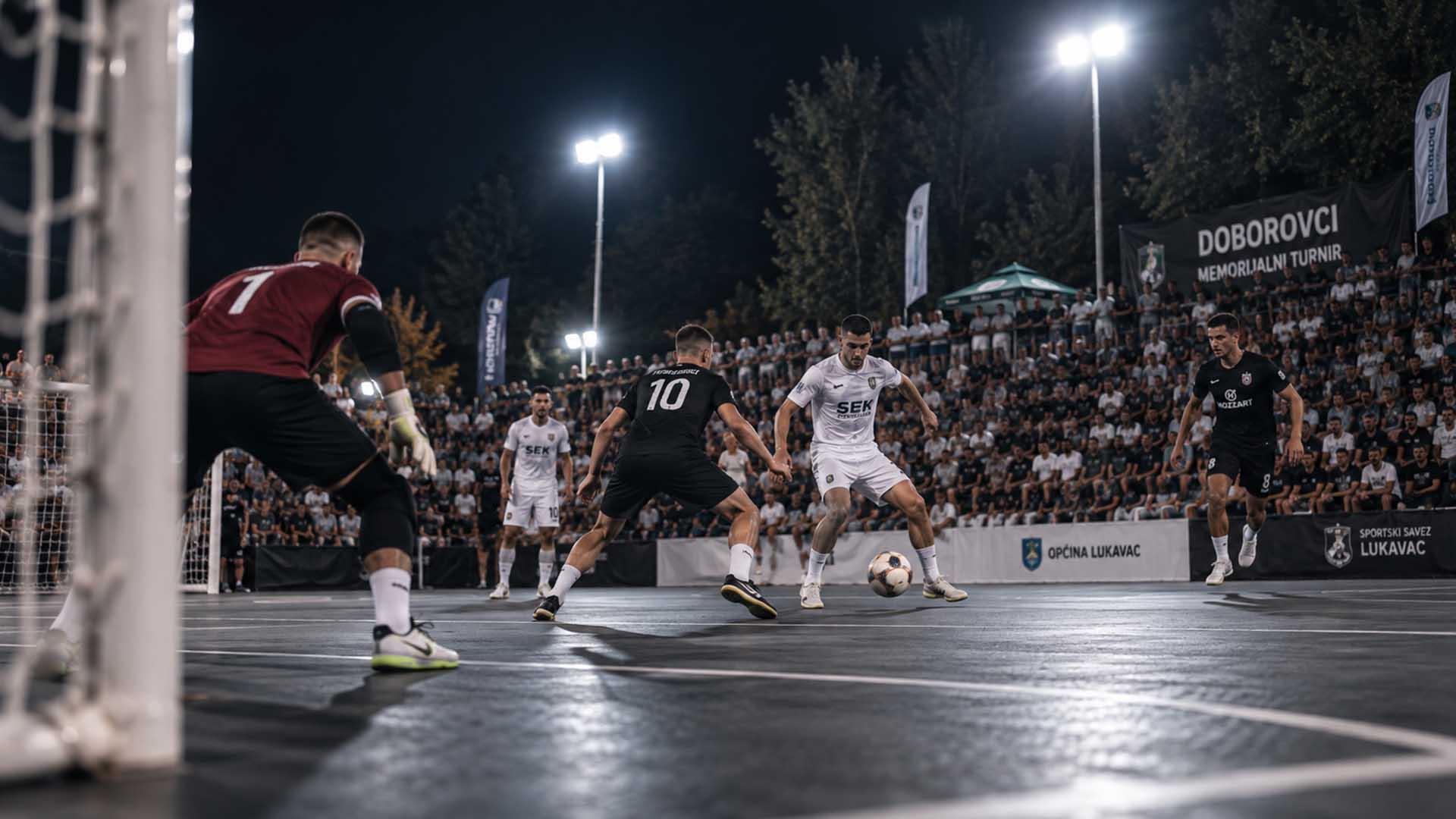 Utakmica memorijalnog futsal turnira u Doborovcima pred punim tribinama
