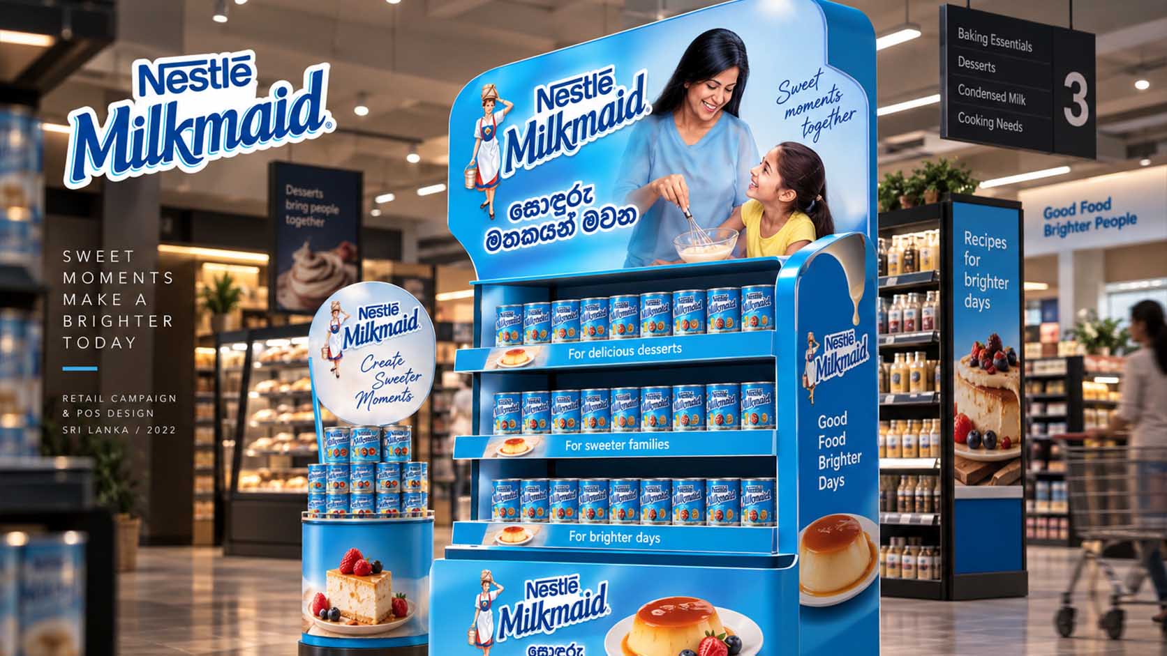 Nestlé Milkmaid — Retail kampanja i POS dizajn za Nestlé Milkmaid