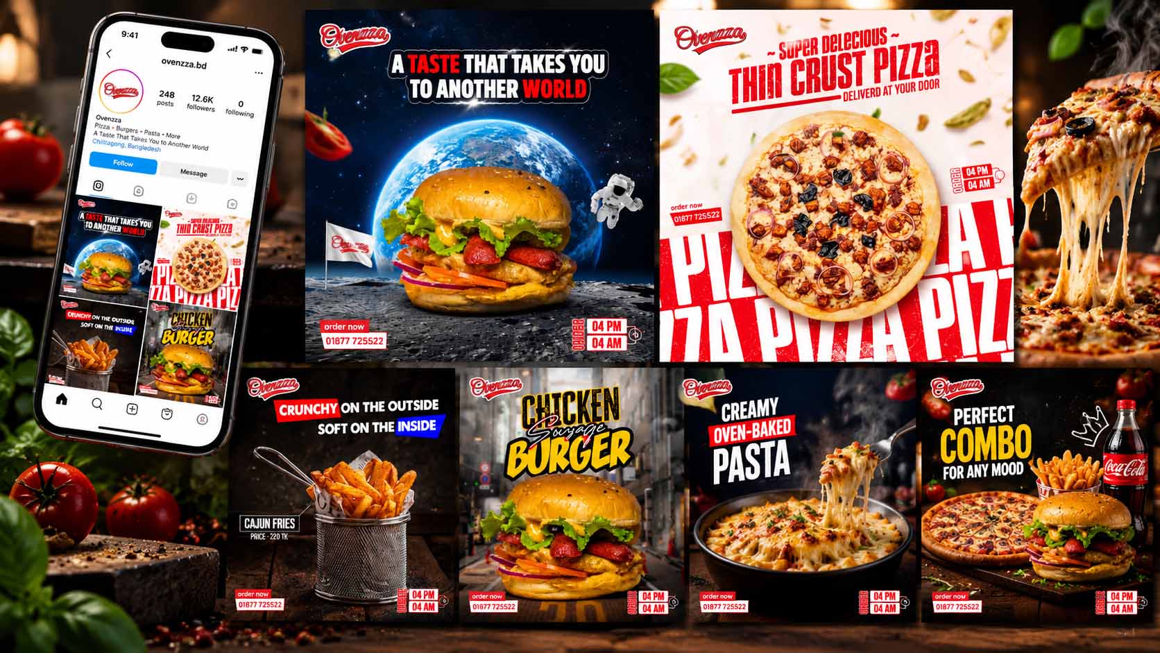 Ovenzza Chittagong — Social media design and creative production for Ovenzza
