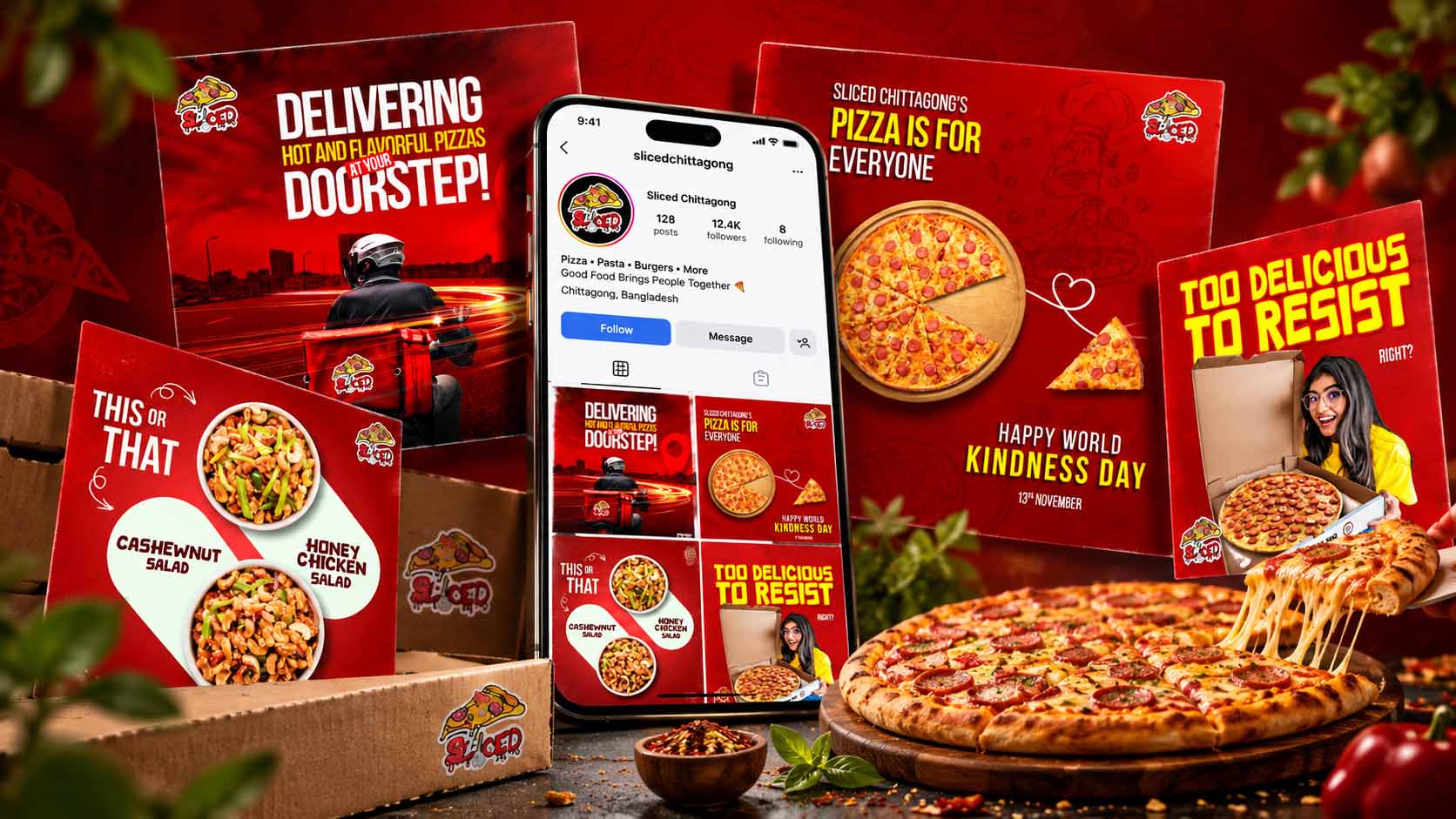 Sliced Chittagong — Social Media dizajn za Sliced Chittagong
