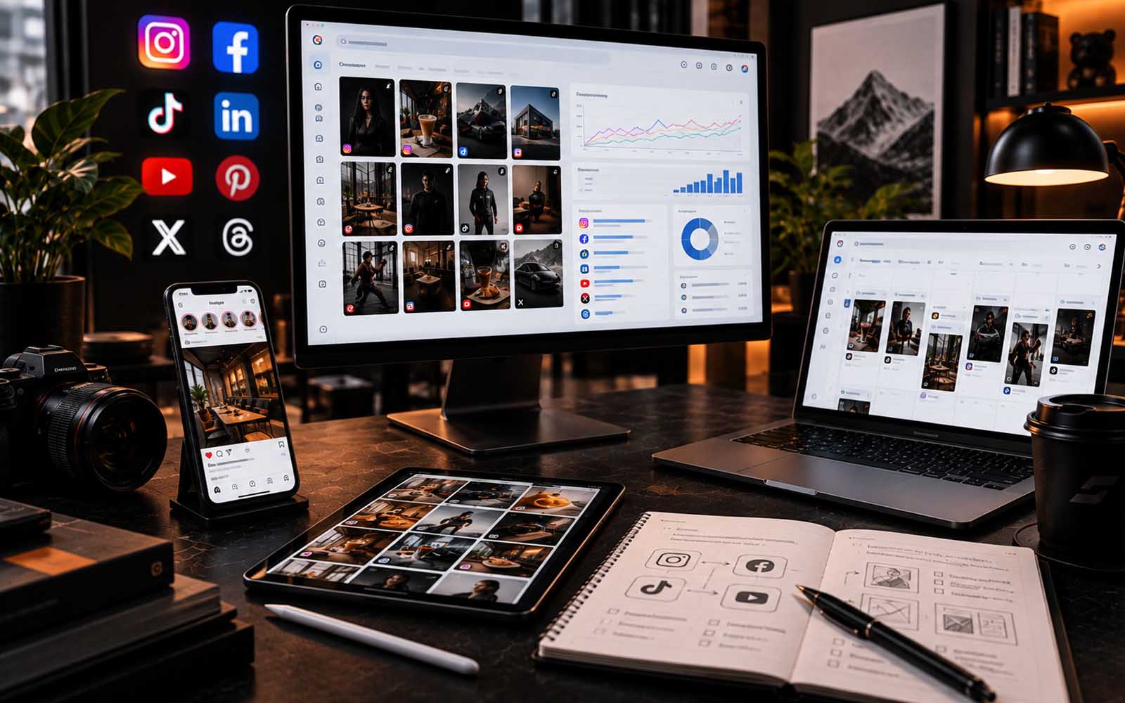 Planer objava za Instagram i Facebook sa mrežom sadržaja