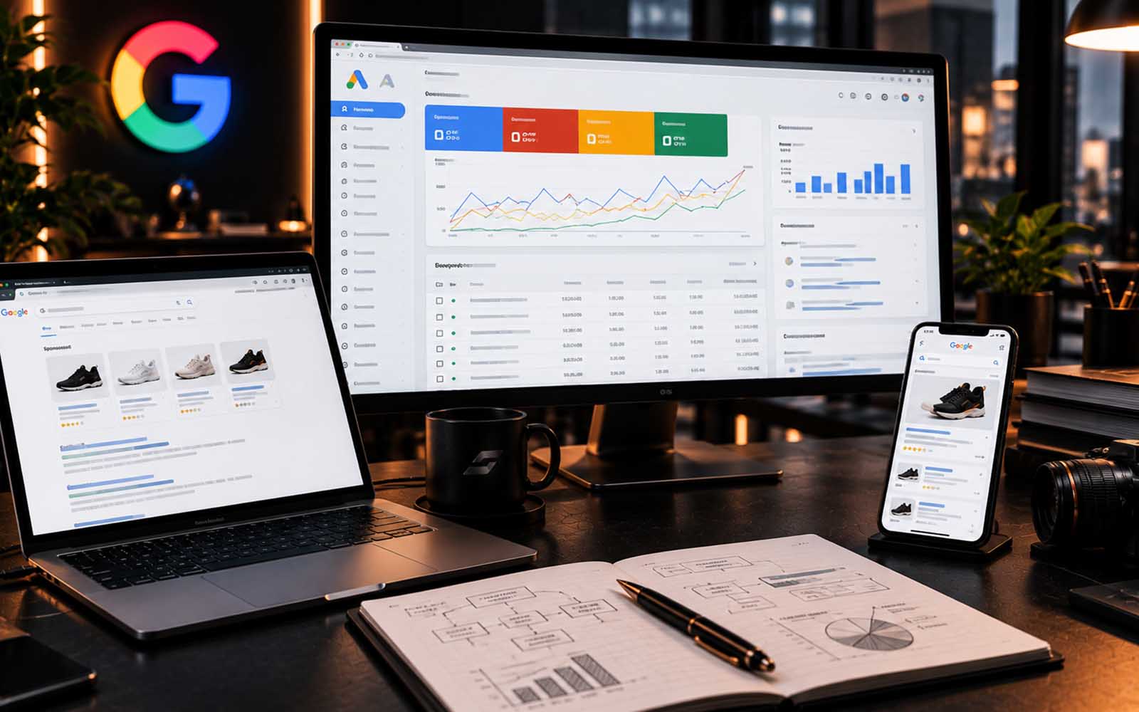 Google Ads nalog sa kampanjama i oglasi u pretrazi na telefonu